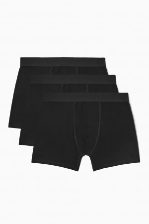 COS 3-Pack Long Boxer Slipy Panske Čierne | COS Eshop SK-AJDG91640