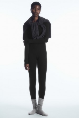 COS Merino Vlna Henley Body Damske Čierne | COS Eshop SK-EPBJ40269