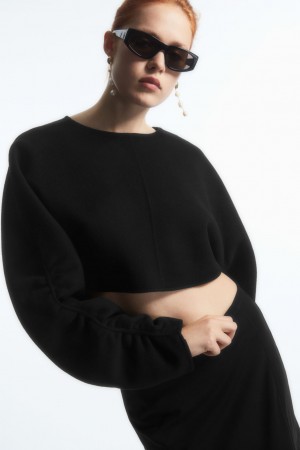 COS Open-Back Vlna Bolero Bundy Damske Čierne | COS Eshop SK-VEDB65827