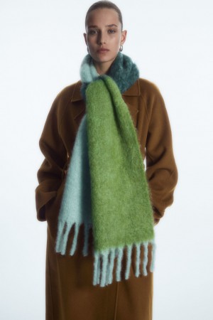 COS Oversized Mohair-Blend Sal Damske Tmavo Tyrkysové | COS Eshop SK-THDS61907