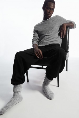 COS Robustný Cashmere Ponozky Panske Svetlo Siva | COS Eshop SK-TFIN08197