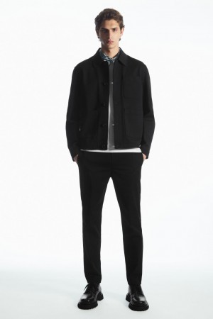 COS Tapered Twill Chino Nohavice Panske Čierne | COS Eshop SK-AWJB65902