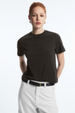 COS The Clean Cut Tricko Damske Tmavo Hnede | COS Eshop SK-TJAV56703